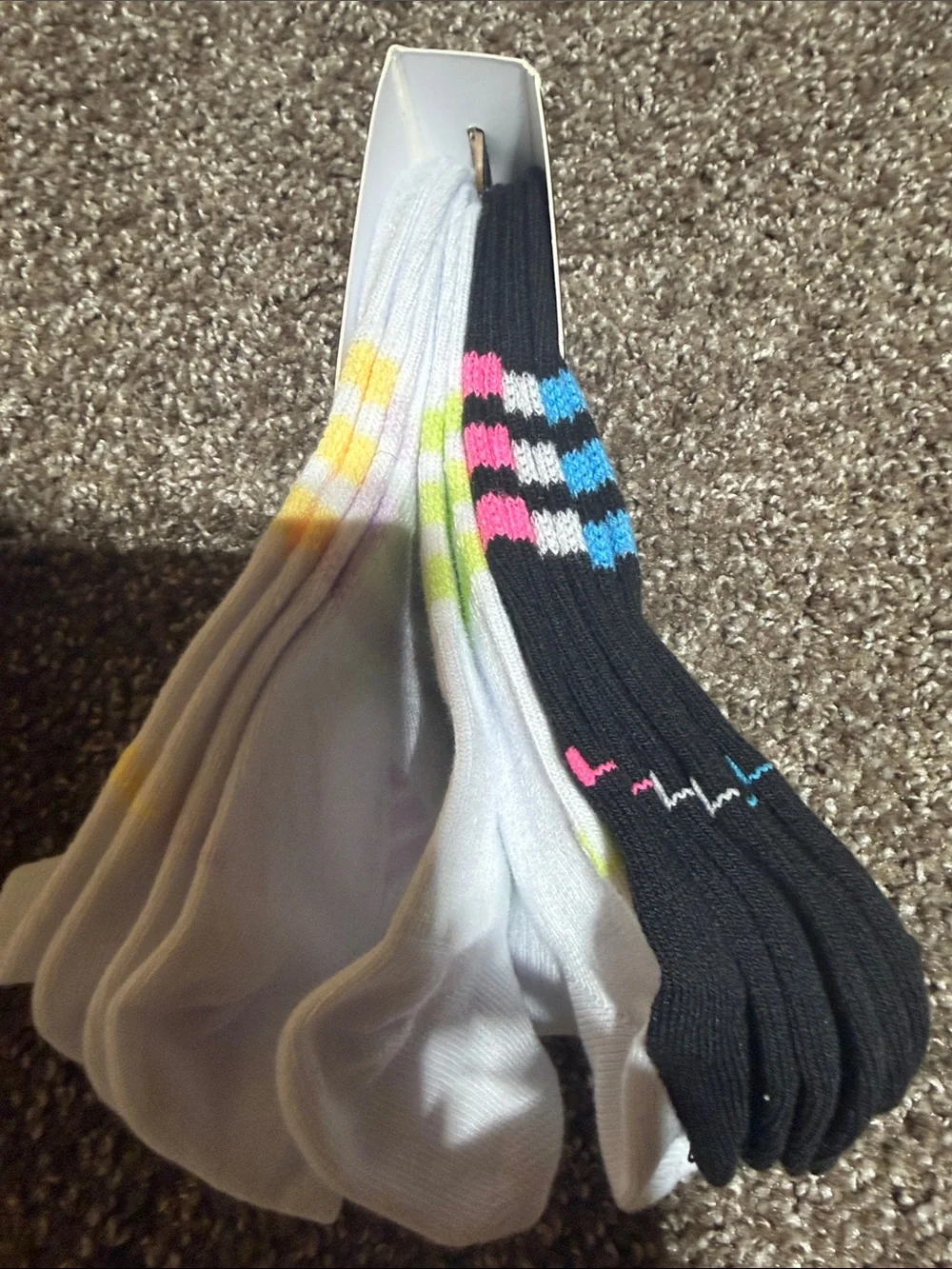 adidas Black Ankle Athletic Socks with Stripe Accents - 6 Pack 2 packs